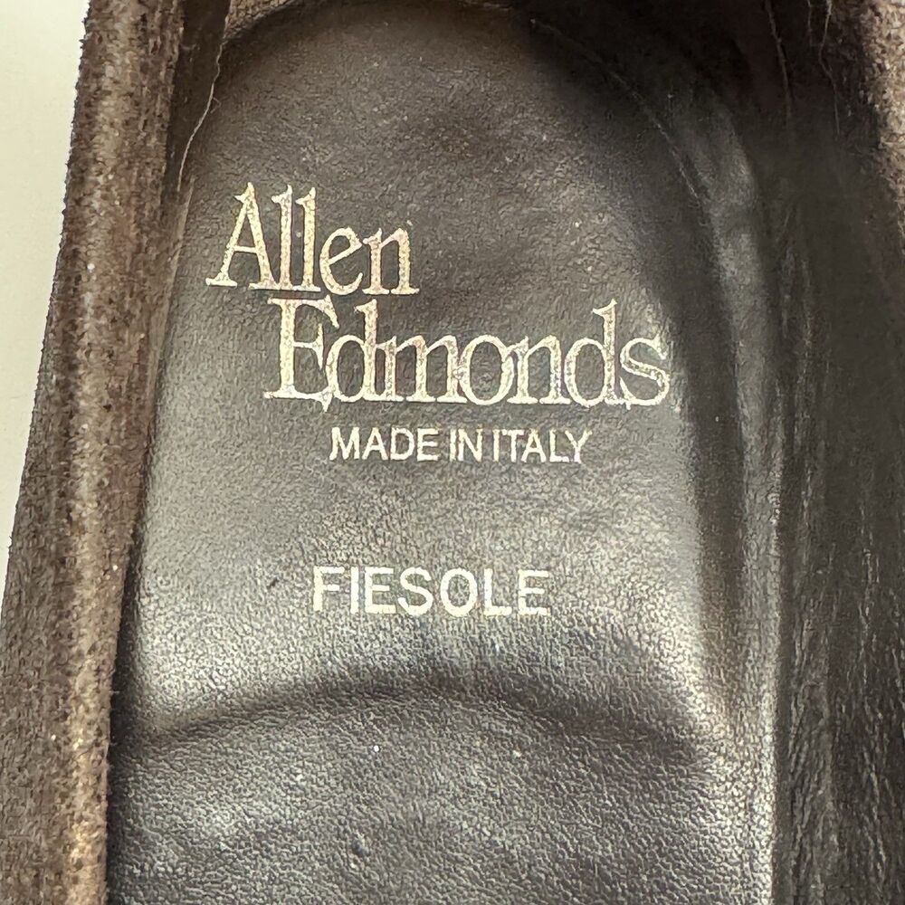 Allen Edmonds Fiesole Horse Bit Loafer Men's 9.5D Dark Brown Waxed Leather Shoes - Picture 11 of 14